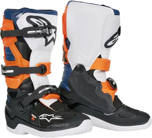 Vista 14 de Alpinestars Botas Tech 7S Unisex Juveniles Blanco/Negro/Arco Iris