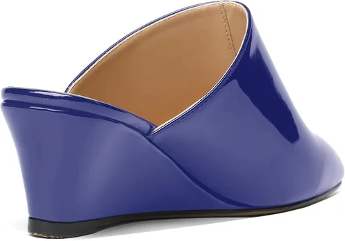 Vista 5 de MODENCOCO Zapatos de tacón bajo para mujer, cómodos, de patente, informales, con puntera cuadrada, de tacón bajo, de 2 pulgadas