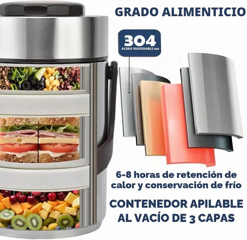 Vista 4 de Milltrip Tarro de comida, 67.6 fl oz aisló los envases térmicos