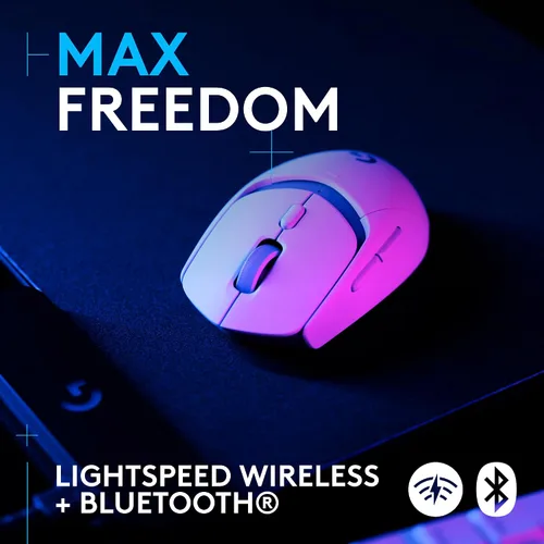 Vista 3 de Logitech G 309 Lightspeed - Mouse inalámbrico para juegos, ligero, interruptores LIGHTFORCE, sensor Hero 25K, batería de más de 300 horas, 6 botones