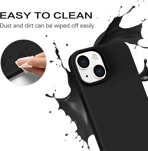 Vista 5 de BENTOBEN Funda para iPhone 14, iPhone 14 compatible con Magsafe Slim Fit Silicona Soft Gel Rubber Bumper a prueba de golpes forro de microfibra