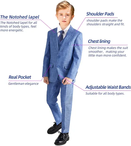 Vista 2 de ELPA ELPA Boys Linen Suits