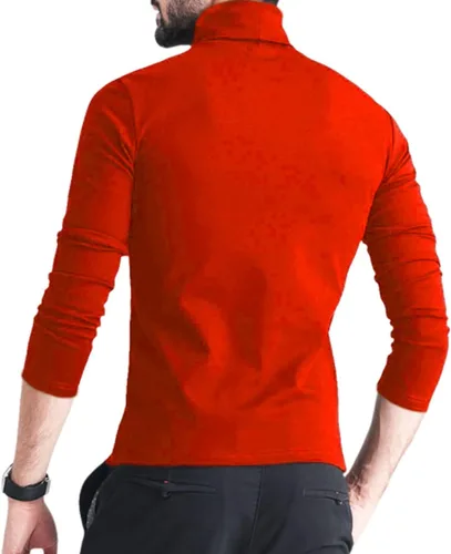 Vista 2 de MAQUIDE Suéter básico de punto con cuello alto para hombre