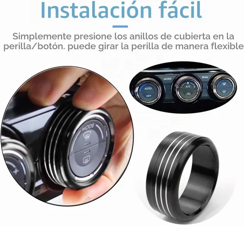 Vista 5 de Para Subaru - Cubierta de perilla de CA, accesorio para interruptor de consola central, botón de control de volumen, ajuste de anillo compatible