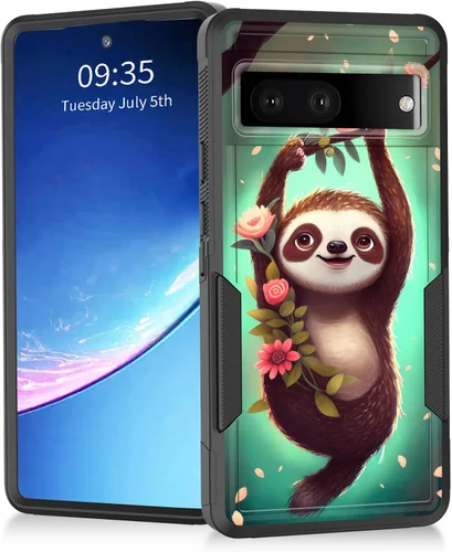 Vista 14 de Funda para Pixel 7a, resistente de doble capa híbrida de policarbonato duro de goma suave a prueba de golpes para Google Pixel 7A 6.1 pulgadas