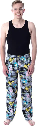 Vista 4 de Pokémon Pikachu Squirtle and Jigglypuff Tie Dye - Pantalones de pijama para adultos