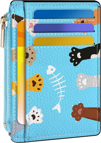Vista 27 de Tipmile Cartera para tarjetas de crédito para mujer, pequeña funda delgada Muerciélagos