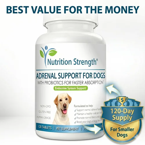 Vista 4 de Apoyo suprarrenal para perros, apoyo para perros con enfermedad de Cushing, mantiene un pelaje y piel saludables, promueve la micción normal, sed