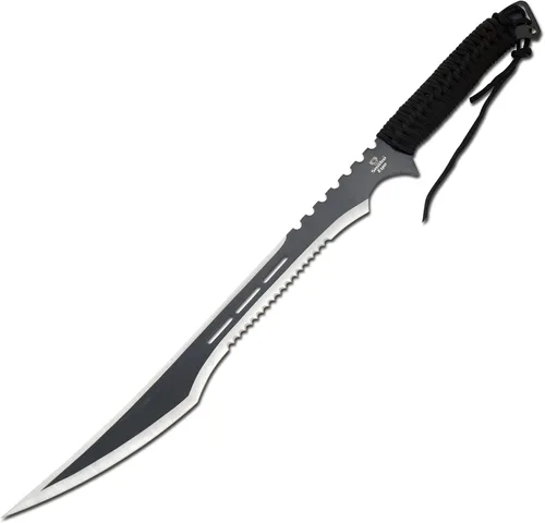 Vista 2 de Snake Eye Tactical - Espada de fantasía con funda de nailón, machete para exteriores y camping Plateado negro