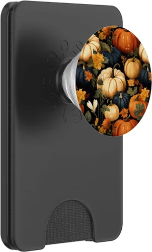 Vista 7 de Calabazas con patrón de otoño PopSockets estándar PopGrip