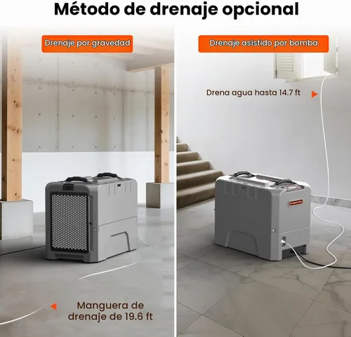 Vista 3 de Abestorm Deshumidificadores comerciales LGR85 con bomba, deshumidificador industrial de 180 PPD para sótano, espacio de arrastre, almacén