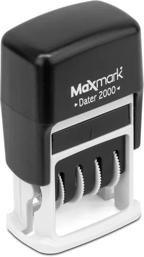 Vista 2 de MaxMark 2000 Dater - Sello de fecha autoentintado, color negro, paquete de 2