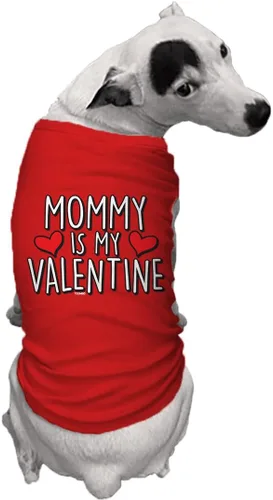 Vista 2 de Tcombo Mommy is My Valentine - Camisa para perro (rojo, XS)