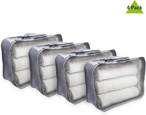 Vista 4 de Rolling Nomad Juego de 4 cubos de embalaje para maletas, viajes, camping
