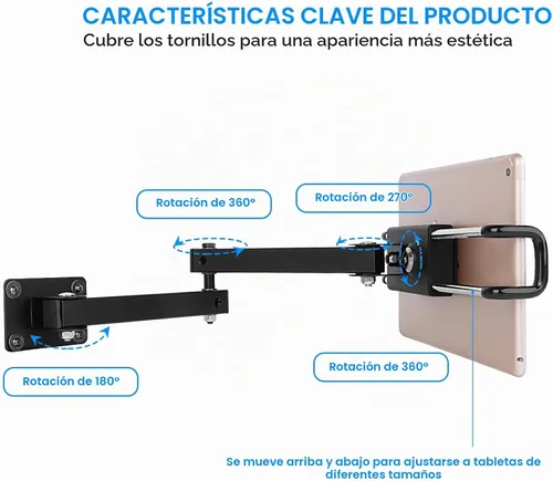 Vista 3 de Soporte de pared para tabletas de 7 a 13 pulgadas