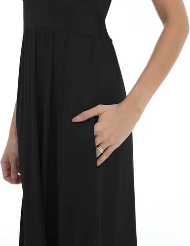 Vista 5 de YIESIES Womens Sleeveless Deep V Neck Spaghetti Strap Backless Split Long Maxi Dress Evening Cocktail Party Dress
