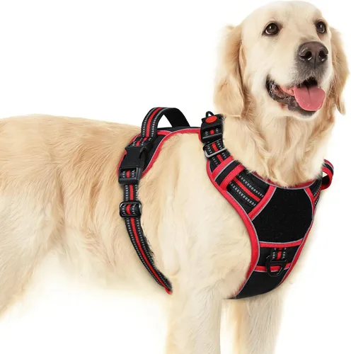 Vista 12 de Eagloo Arnés para perro de tamaño pequeño, fácil de llevar con 3 hebillas, arnés ajustable sin tirones para mascotas con sistema MOLLE, chaleco