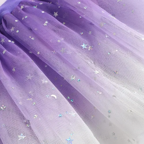 Vista 4 de EQSJIU Leotardos de ballet de unicornio con tutú para niñas pequeñas, vestido de falda de tul de algodón para bailar