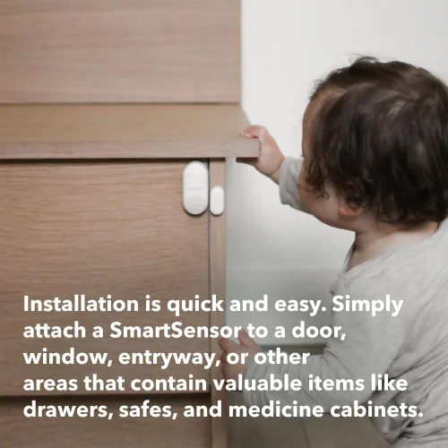 Vista 2 de ecobee - Sensor inteligente para puertas y ventanas, paquete de 2 para seguridad en el hogar Recibe alertas instantáneas cuando se abran puertas