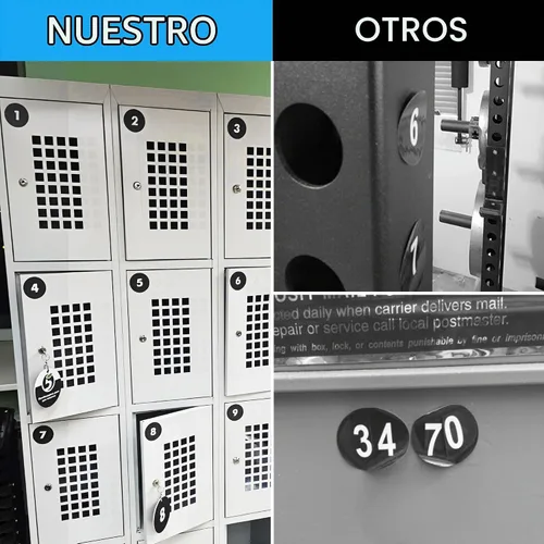 Vista 6 de Adhesivos de vinilo numerados de círculo 1-25, antidecoloración Negro1-25
