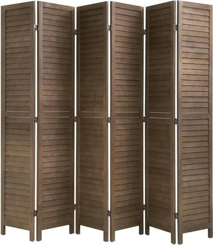 Vista 12 de PayLessHere Divisor de habitación de madera, pantalla de privacidad de 5.75 pies para interiores, plegable, portátil, pantalla de división