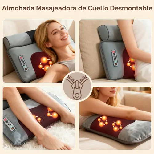 Vista 7 de KOCASO - Alfombrilla de masaje de cuerpo completo de franela multifuncional para silla de masaje Gris