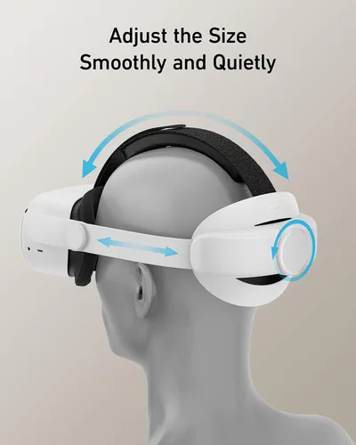 Vista 5 de Anker Head Starp compatible con Oculus Quest 2 cambia fácilmente entre virtual y realidad tamaño ajustable para usar