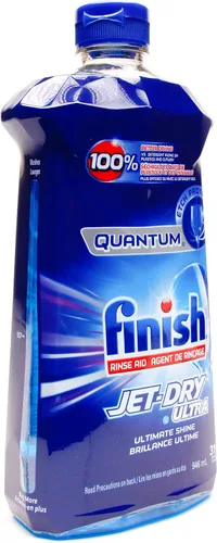 Vista 2 de Finish Quantum Rinse Aid Jet-Dry Ultra Ultimate Shine, 32 onzas líquidas / 32.0 fl oz - 315 lavados