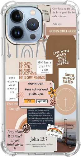 Vista 21 de Funda para Celular con Versículos de la Biblia, Colocación de Citas Cristianas de Jesús, Diseño Collage, Funda Protectora Suave de TPU de Moda