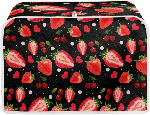 Vista 8 de Veniyate 2 Slice Toaster Cover Kitchen Mushroom Print Small Appliance Cover Bread Maker Dust and Fingerprint Protection, Lightweight and Durable
