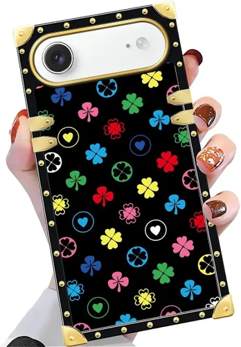 Vista 63 de Funda compatible con iPhone X/Xs, TPU suave de lujo y parte trasera de policarbonato duro para niñas y mujeres, funda protectora a prueba de golpes