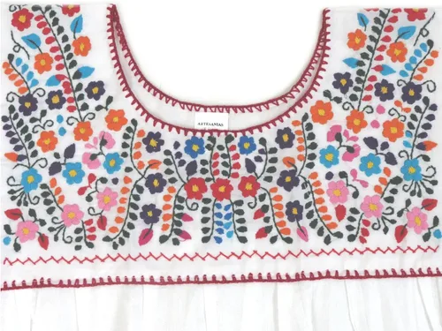 Vista 2 de Blusa Mexicana Campesina Floral