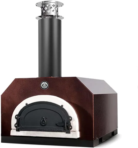 Vista 3 de Chicago Brick Oven Horno de pizza al aire libre de leña, horno de encimera CBO-500 con campana de vena de cobre