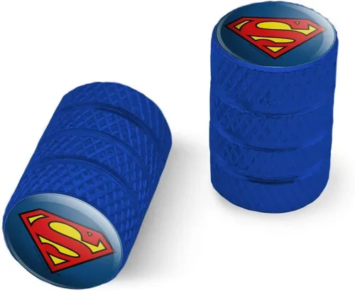 Vista 15 de GRAPHICS & MORE Superman Classic S Shield Logo Moto Bicicleta Llanta Llanta Llanta Tapones de Válvula de Aluminio