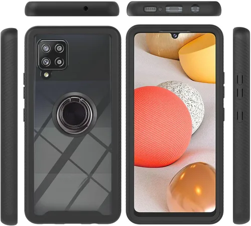 Vista 17 de Funda compatible con Xiaomi Poco X3 NFC, compatible con Xiaomi Poco X3 Pro/Poco X3 Ring Stand 3 en 1, color negro