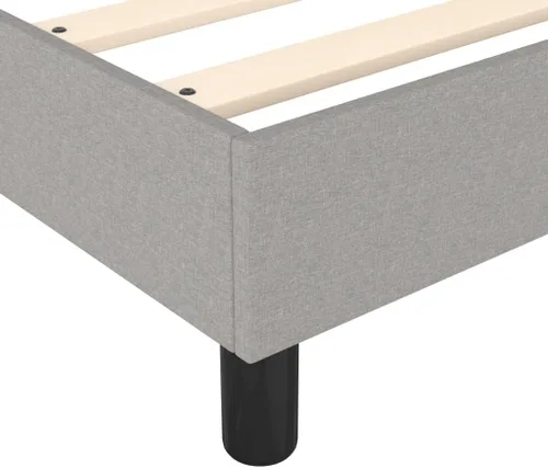 Vista 4 de vidaXL Cama de somier con colchón, marco de cama de tela individual XL, dimensiones de 39.4 x 79.9 pulgadas, transpirable y duradera, firmeza media