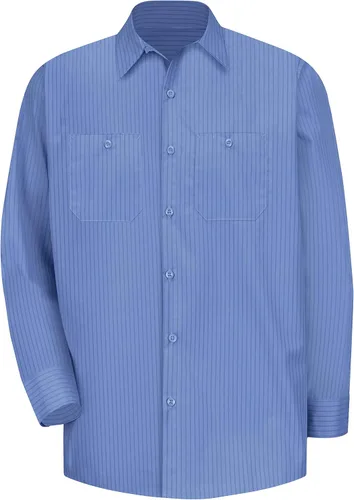 Vista 3 de Red Kap RK Industrial Stripe Seven Button Camisa de trabajo para hombre