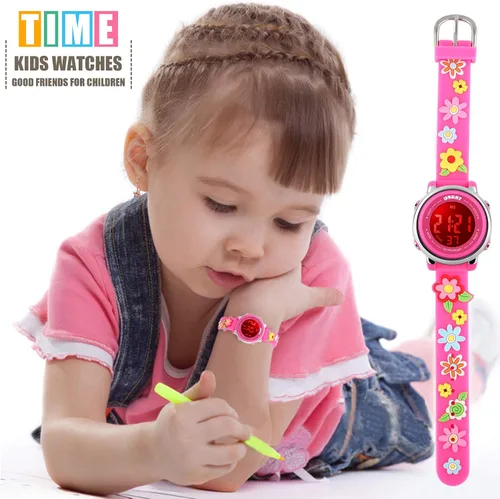 Vista 2 de Kids Watch 3D Cartoon Toddler Wrist Digital Watch Waterproof 7 Color Lights with Alarm Stopwatch for 3-10 Year Boys Girls Little Child