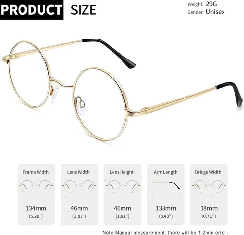 Vista 5 de Gafas de sol Joopin polarizadas, estilo Lennon, redondas, gafas de sol estilo hippy redondas para mujer y hombre