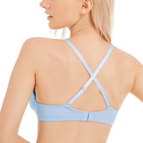 Vista 4 de Wingslove Sujetador push up para mujer, con escote en V profundo, con aros, multiway, 2 copas