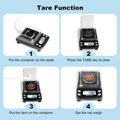 Vista 4 de UNIWEIGH Digital Milligram Scale Precisa 0.00 oz/1.76 oz mg Escala para Polvo Precision scale for Jewelry,Gold,Gem,Reloading,Micro Gram Scale with