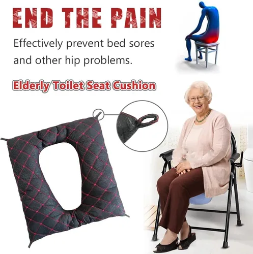 Vista 4 de Cojín de asiento de inodoro para ancianos, almohadilla suave antidecúbito para silla de ruedas, almohadilla de cómoda para lactancia