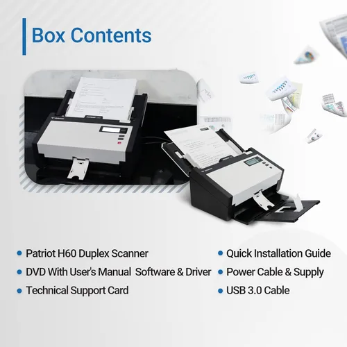 Vista 8 de Visioneer Escáner dúplex Patriot H60 con alimentador de documentos