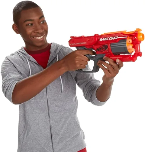 Vista 4 de Lanzador Nerf N-Strike Elite Mega CycloneShock., Multicolor