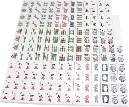 Vista 4 de C&H Solutions American Mah Jongg - Juego completo, 166 azulejos con estante combinado todo en uno con bolsa suave