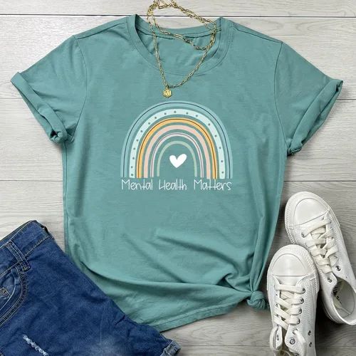 Vista 2 de ROSEPARK Camisetas gráficas para mujer, lindas camisetas de verano