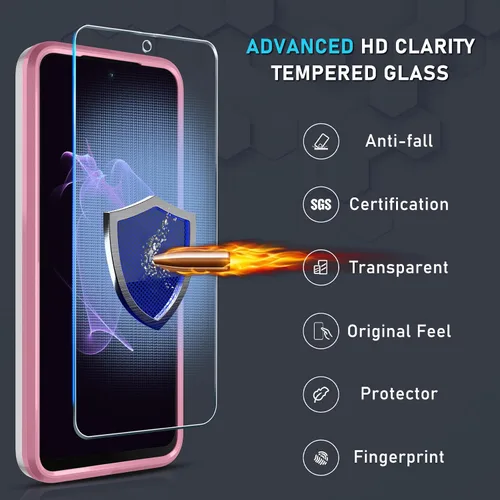 Vista 5 de Janmitta Funda para Google Pixel 8a con Protector de Pantalla + Protector de Lente de Cámara, Resistente a Prueba de Golpes de Servicio Pesado