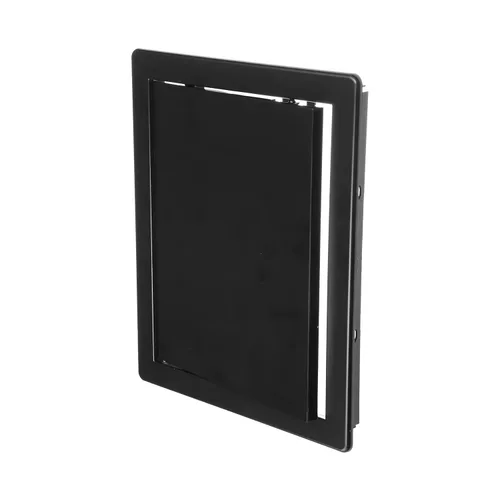 Vista 17 de Panel de acceso de plástico negro de 6" x 6". Panel de puerta de conducto de servicio. Panel de acceso de pared para fontanería, electricidad