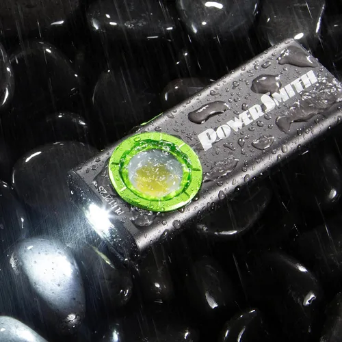 Vista 3 de PowerSmith - Linterna magnética recargable, banco de energía de 1200 lúmenes, linterna plana delgada con carcasa de metal, clip de bolsillo