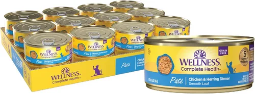 Vista 22 de Wellness Complete Health - Alimento húmedo en paté para gatos adultos, natural, rico en proteínas, sin granos, 3 onzas, paquete de 24